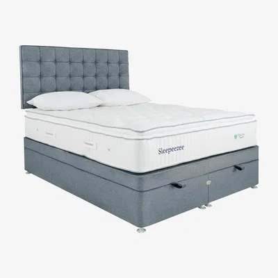Furniture Village Sleepeezee - Natural Touch 2000 Pillowtop End Ottoman Divan Set - Super King - Blue