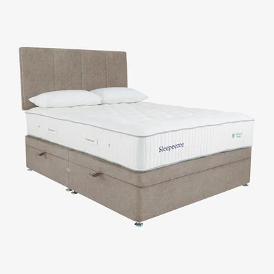 Furniture Village Sleepeezee - Natural Touch 3000 Side Ottoman Divan Set - Super King - Brown