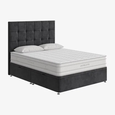 Furniture Village True Gel 10000 Side Ottoman Divan Set - Super King - Grey