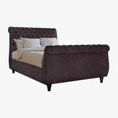 Furniture Village Churchill High Foot End Ottoman Bed Frame - Super King - Marble Metal