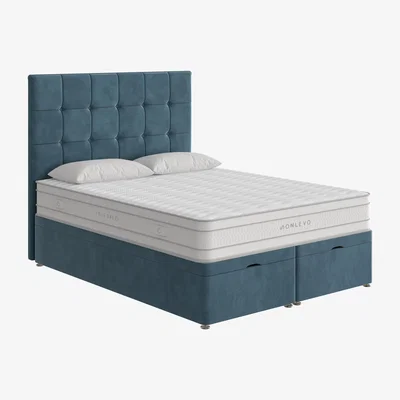 Furniture Village True Gel 10000 End Ottoman Divan Set - Super King - Teal