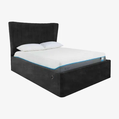 Furniture Village Roman Electric Ottoman Bed Frame - Super King - Sanderson Coal