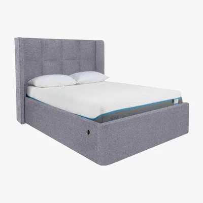 Furniture Village Shiva Electric Ottoman Bed Frame - Super King - Gatsby Mountain Haze