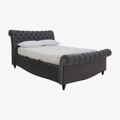 Furniture Village Aurora Side Lift Ottoman Super King Bed Frame - Only One Left! - Super King - Black