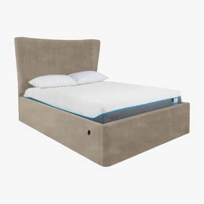 Furniture Village Roman Electric Ottoman Bed Frame - Super King - Savannah Mocha