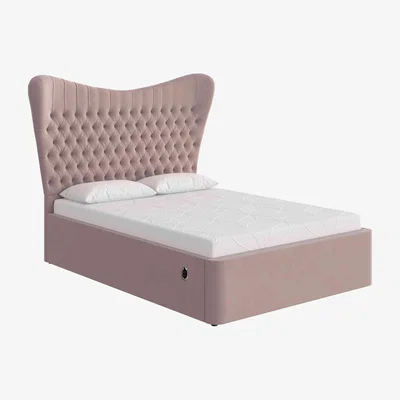 Furniture Village Caesar Electric Ottoman Bed Frame - Super King - Velvet Blu