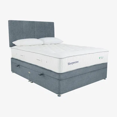 Furniture Village Sleepeezee - Natural Touch 3000 Side Ottoman Divan Set - Super King - Blue
