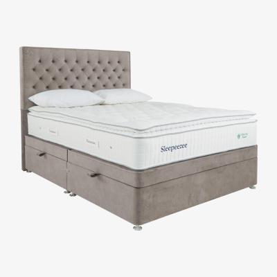 Furniture Village Sleepeezee - Natural Touch 3000 Pillowtop Side Ottoman Divan Set - Super King - Grey