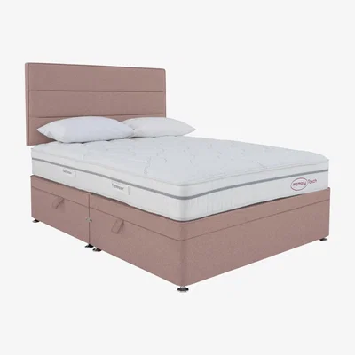 Furniture Village Sleepeezee - Memory Touch Ortho Side-lift Ottoman Divan Set - Super King - Pink