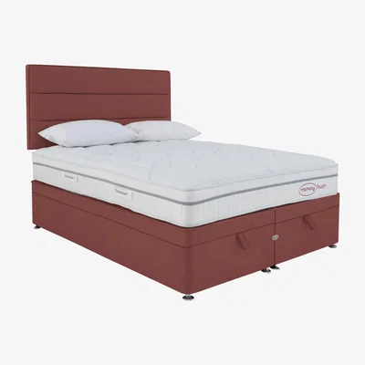 Furniture Village Sleepeezee - Memory Touch Ortho End-lift Ottoman Divan Set - Super King - Red