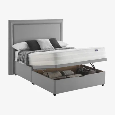Furniture Village Silentnight - Mirapocket Serenity 1200 Half Ottoman Divan Set - Super King - Grey