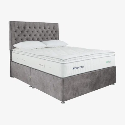 Furniture Village Sleepeezee - Natural Touch 3000 Pillowtop Divan Set - Super King - Grey