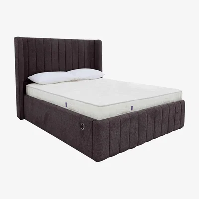 Furniture Village Eira Low Foot End Electric Ottoman Bed Frame - Super King - Comfy Black