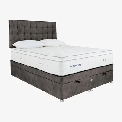 Furniture Village Sleepeezee - Natural Touch 2000 Pillowtop End Ottoman Divan Set - Super King - Brown
