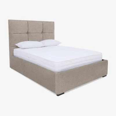 Furniture Village Sleep Story - Rubix Ottoman Bed Frame - Super King - Natural Tweed