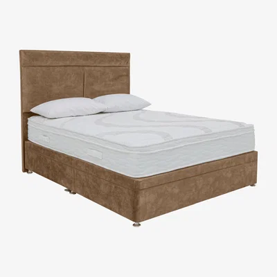 Furniture Village Sleep Story - Latex 3400 Side Ottoman Divan Set - Super King - Brown