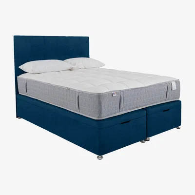 Furniture Village Millbrook - PureTech 2000 End Ottoman Divan Set - Super King - Blue