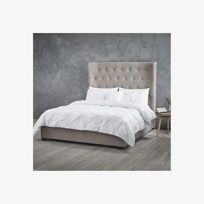 Furniture123 LPD Beige Super King Size Ottoman Bed with Curved Headboard - Belgravia