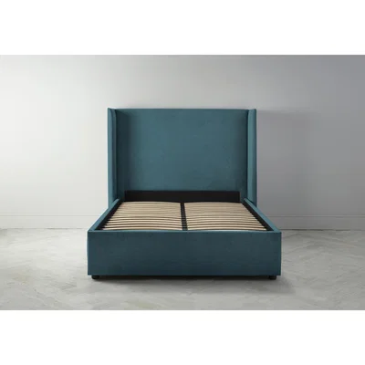 Perch and Parrow Suzie 6' Super King Ottoman Bed Frame in Steel Blue