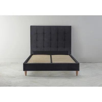 Perch and Parrow Hopper 6' Super King Ottoman Bed Frame in Violet Leaf