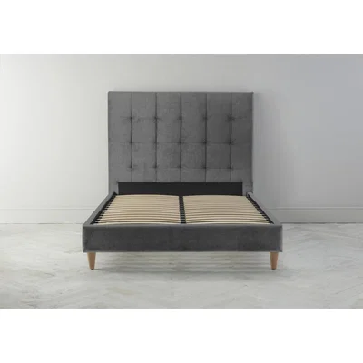 Perch and Parrow Hopper 6' Super King Ottoman Bed Frame in Eggshell Grey