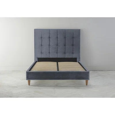 Perch and Parrow Hopper 6' Super King Ottoman Bed Frame in Caspian Blue