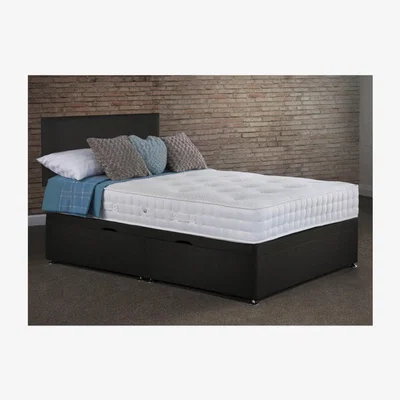 The Range Lynton Side Lift Ottoman Bed With Mattress - Black / Super King