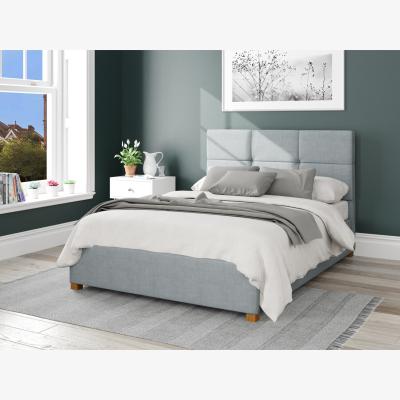 The Range Caine Storage Woven Ottoman Bed - Sky / Superking