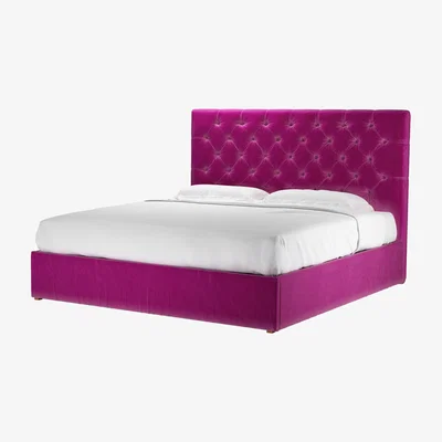 Sofa.com Rosalie 130cm Super King Ottoman Bed in Peony Cotton Matt Velvet - sofa.com