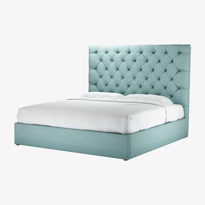 Sofa.com Rosalie 150cm Super King Ottoman Bed in Eucalyptus Smart Cotton - sofa.com