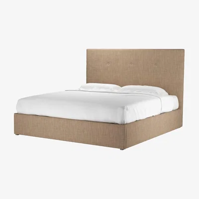 Sofa.com Avery 130cm Super King Ottoman Bed in Driftwood Baylee Multi-Tone Viscose Linen - sofa.com
