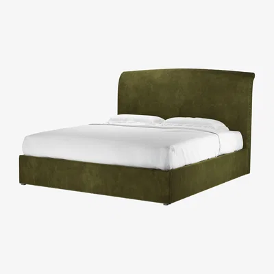 Sofa.com Thea Super King Ottoman Bed in Meadow Smart Velvet - sofa.com