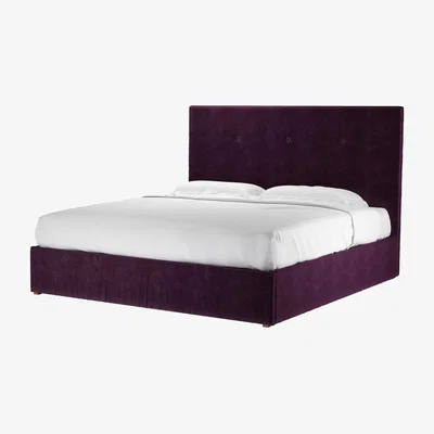 Sofa.com Avery 130cm Super King Ottoman Bed in Plum Smart Velvet - sofa.com