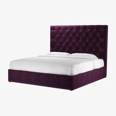 Sofa.com Rosalie 150cm Super King Ottoman Bed in Plum Smart Velvet - sofa.com