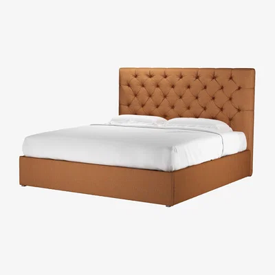 Sofa.com Rosalie 130cm Super King Ottoman Bed in Saffron Heathland Weave - sofa.com