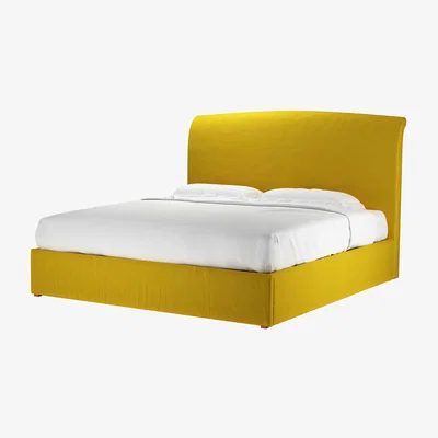 Sofa.com Thea Super King Ottoman Bed in Canary Cotton Matt Velvet - sofa.com