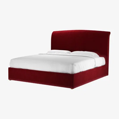 Sofa.com Thea Super King Ottoman Bed in Claret Cotton Matt Velvet - sofa.com