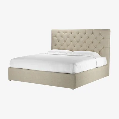 Sofa.com Rosalie 130cm Super King Ottoman Bed in Pampas Hygge Smart Linen