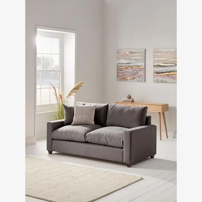 Cox and Cox Wimbledon Two Seater Sofa Bed - Flint Linen Cotton Blend (Sample)