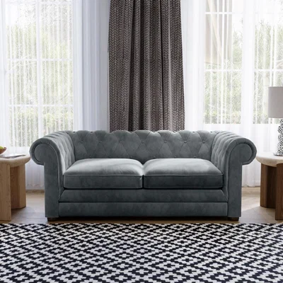 Cuckooland Flair Ralph 2 Seater Velvet Chesterfield Sofa Bed