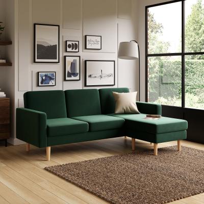 Dunelm Jacob Velvet Corner Sofabed Bottle (Green)