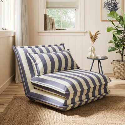 Dunelm Jackson Navy Woven Stripe Single Sofabed