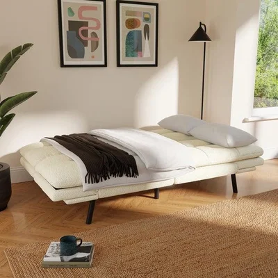 Dunelm Harrison Quilted Sherpa Clic Clac Sofa Bed