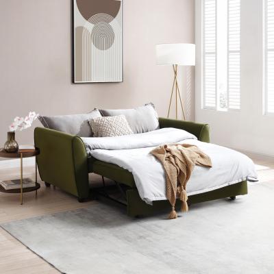 Dunelm Mila 2 Seater Pop Up Sofa Bed, Velvet Olive