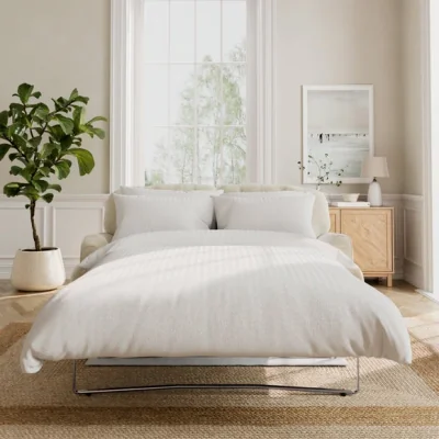 Dunelm Martha Chunky Chenille 2 Seater Double Sofa Bed