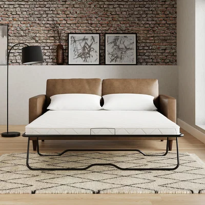 Dunelm Zoe Faux Leather Sofa Bed Faux Leather Mocha