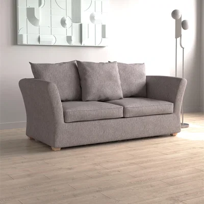 Dunelm Emmett Woven Fabric Sofa Bed Woven Fabric Graphite