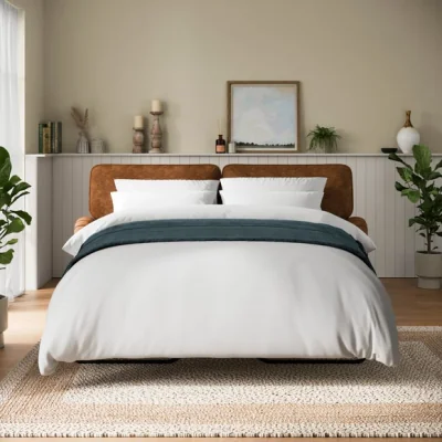 Dunelm Beatrice II Relaxed Faux Leather 3 Seater Sofa Bed