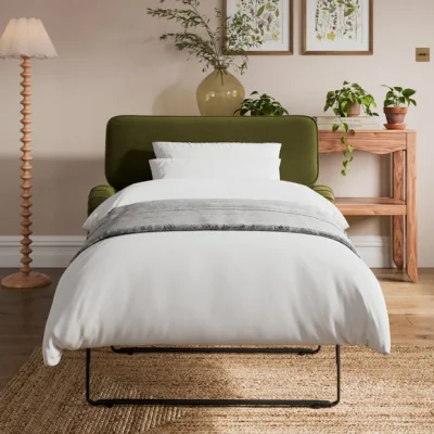 Dunelm Beatrice II Velvet Single Snuggle Sofa Bed