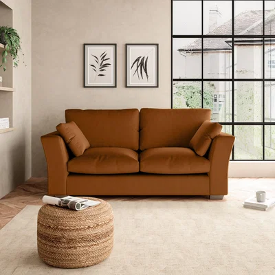 Dunelm Blakeney Luxury Velvet Sofa Bed Luxury Velvet Orange Umber
